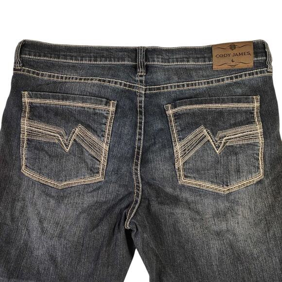Cody James Jeans Mens 42x30 Dark Wash Straight Bootcut Denim Western - Picture 8 of 10